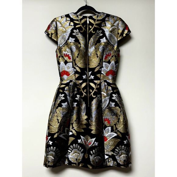 Ted Baker Black Floral Mini Dress - Picture 8 of 15